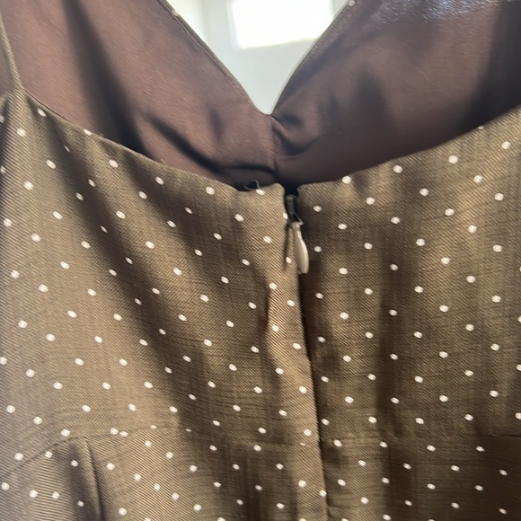 Alexis polka dot NIZARRA DRESS in Mocha Dot Linen from Revolve Clothing Sz Large - Picture 6 of 10